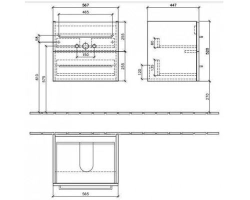 Тумба под раковину Villeroy&Boch Avento A889 00B4, цвет Crystal White