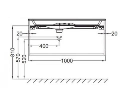 Тумба под раковину Jacob Delafon Nouvelle Vague 100 см, EB3032-E16, цвет - ореховое дерево