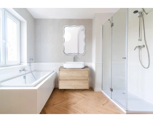 Зеркало с встроенным светильником и сенсорным выключателем BelBagno SPC-OND-600-800-LED-TCH, 12W, 220-240V, 600x30x800