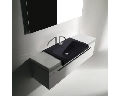 Тумба под раковину Kerasan Inka Project 120 см, подвесная, цвет белый глянцевый, 911102