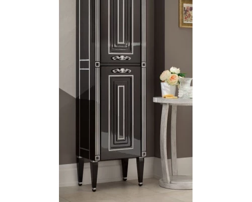 Пенал Aquanet Паола 40 00181770, цвет белый патина-серебро