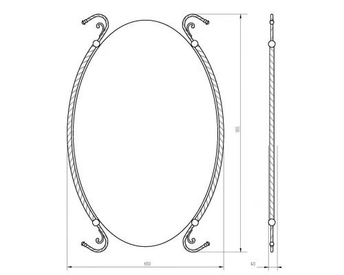 Зеркало Migliore Edera, цвет хром, 16916