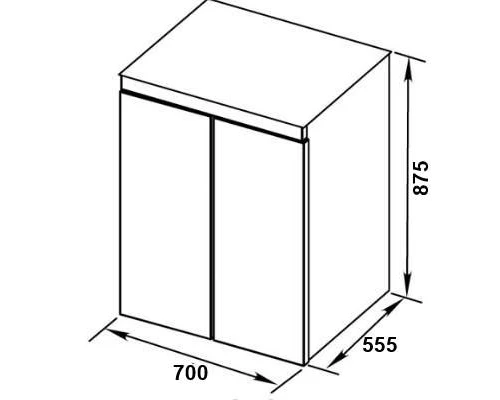 Шкаф для стиральной машинки De Aqua Трио Люкс 185076