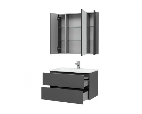 Тумба под раковину Aquanet Алвита 90 240111, цвет серый антрацит
