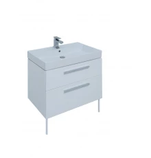 Тумба под раковину Aquanet Nova Lite 75, 2 ящика, белый глянец (242262)