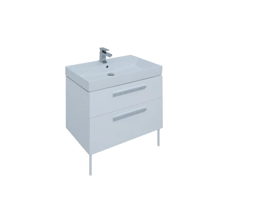 Тумба под раковину Aquanet Nova Lite 75, 2 ящика, белый глянец (242262)