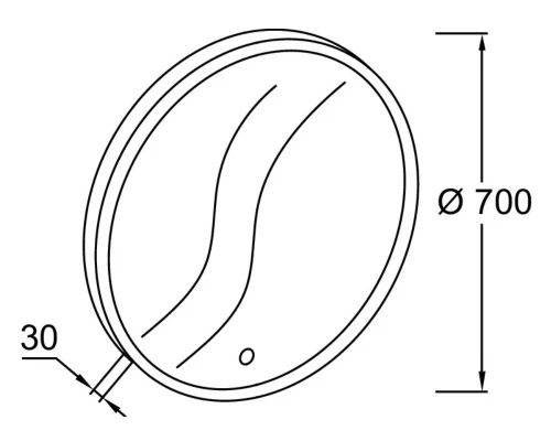Зеркало Jacob Delafon EB1436-NF 70 см, с подсветкой, бесконтактным выключателем и защитой от запотевания