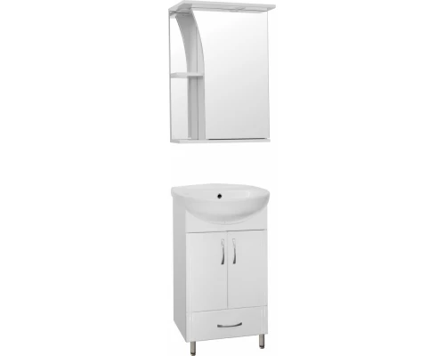 Зеркало-шкаф Style Line Эко Стандарт Виола 50/С ЛС-00000117, 50 см, подвесное, левое, белое