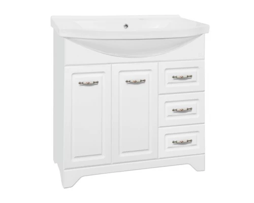 Тумба под раковину Style Line Олеандр-2 90 ЛС-00000241 Люкс, 90 см, напольная, белая