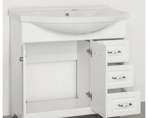 Тумба под раковину Style Line Олеандр-2 90 ЛС-00000241 Люкс, 90 см, напольная, белая