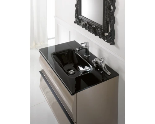 Тумба под раковину Cezares Gliss GLISS85C.03 подвесная, цвет Champagne Laccato Metal