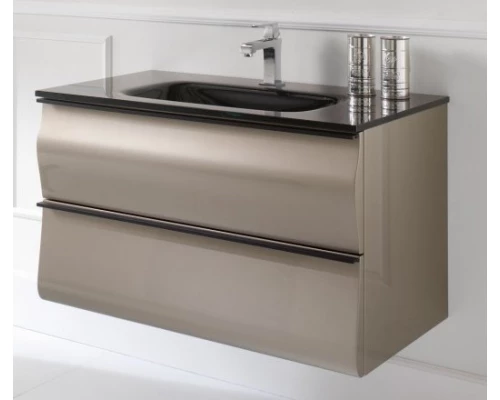 Тумба под раковину Cezares Gliss GLISS85C.03 подвесная, цвет Champagne Laccato Metal