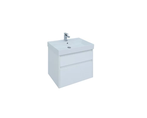 Тумба под раковину Aquanet Nova Lite 75, 2 ящика, белый глянец (242272)