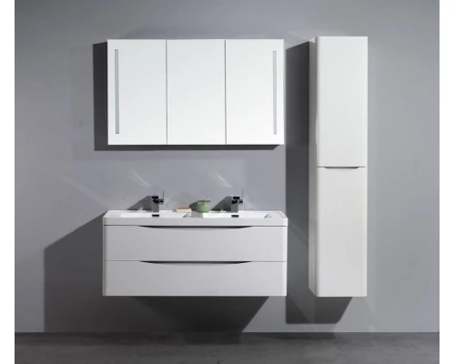 Тумба под двойную раковину BelBagno ANCONA-N-1200-2C-SO-2-BL 120 см, белый глянцевый