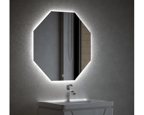 Зеркало Corozo Каре, 70 х 70 см, LED-подсветка, сенсор, подвесное, цвет белый, SD-00000962