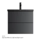 Тумба под раковину Am.Pm Gem подвесная, 60 см, 2 ящика, цвет черный матовый, M90FHX06022BM