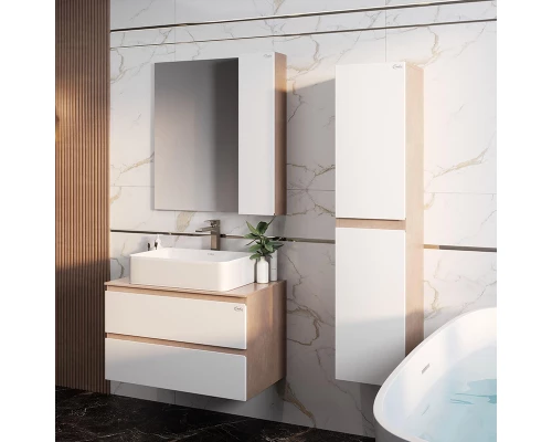 Пенал Onika Пенал АЛЕСТА 35.10, подвесной, белый/камень светлый, 403566