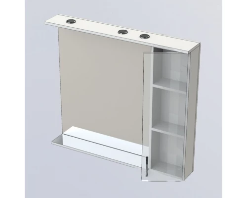 Зеркало-шкаф Aquanet Донна 100 00169184,, правый, цвет белый дуб