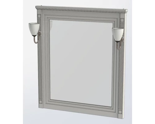 Зеркало Aquanet Паола 90 00186108, цвет белый патина-золото