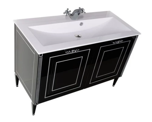 Тумба под раковину Aquanet Паола 120 00186114, цвет белый патина-золото