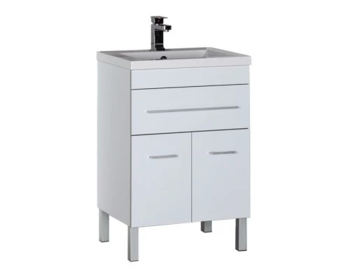 Тумба под раковину Aquanet Верона 58 напольная (2 дверцы, 1 ящик) 00182507, цвет белый