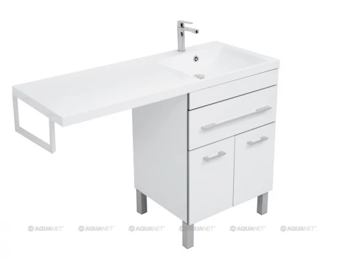 Тумба под раковину Aquanet Верона 58 напольная (2 дверцы, 1 ящик) 00182507, цвет белый