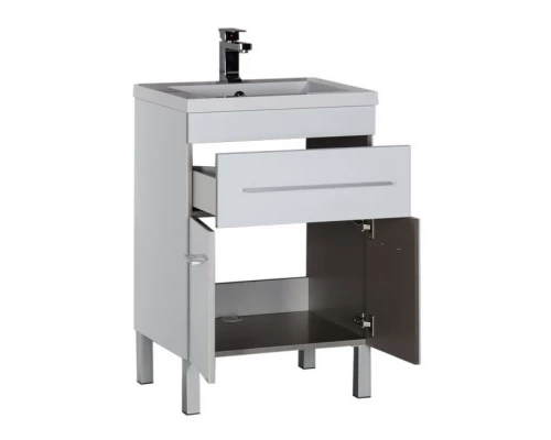 Тумба под раковину Aquanet Верона 58 напольная (2 дверцы, 1 ящик) 00182507, цвет белый