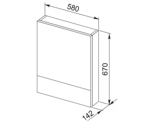 Зеркало-шкаф Aquanet Верона 58 (камерино) 00175344, цвет белый