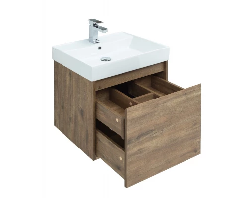 Тумба под раковину Aquanet Nova Lite 60, 1 + 1 ящик в ящике, дуб рустикальный (249511)