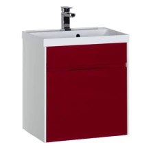 Тумба под раковину Aquanet Латина 60 (1 ящик) 00179936, цвет фасада бордо