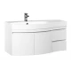Тумба под раковину Aquanet Сопрано 2-95 L (2 дверцы, 2 ящика) 00169631, левая, цвет белый