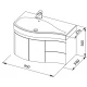 Тумба под раковину Aquanet Сопрано 2-95 L (2 дверцы, 2 ящика) 00169631, левая, цвет белый