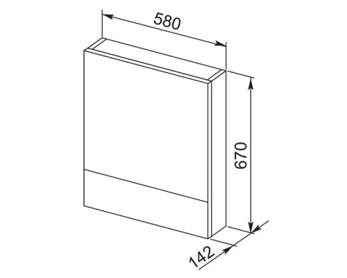 Зеркало-шкаф Aquanet Нота 58 (камерино) 00165370, цвет белый