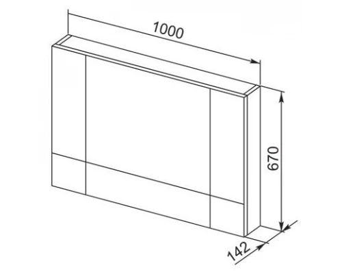 Зеркало-шкаф Aquanet Верона 100 (камерино) 00175383, цвет белый
