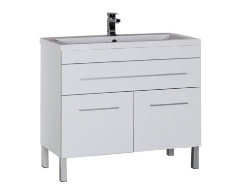 Тумба под раковину Aquanet Верона 100 напольная (2 дверцы, 1 ящик) 00182710, цвет белый