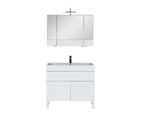 Тумба под раковину Aquanet Верона 100 напольная (2 дверцы, 1 ящик) 00182710, цвет белый