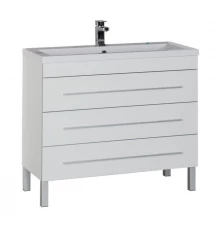 Тумба под раковину Aquanet Верона 90 напольная (3 ящика) 00178470, цвет белый