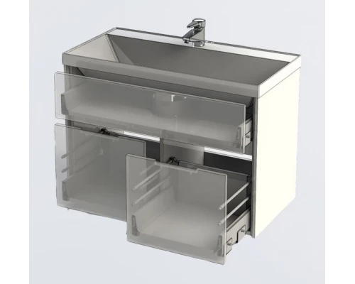 Тумба под раковину Aquanet Латина 90 00179449, цвет фасада белый