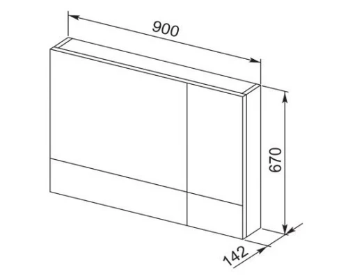 Зеркало-шкаф Aquanet Верона 90 (камерино) 00172339, цвет белый