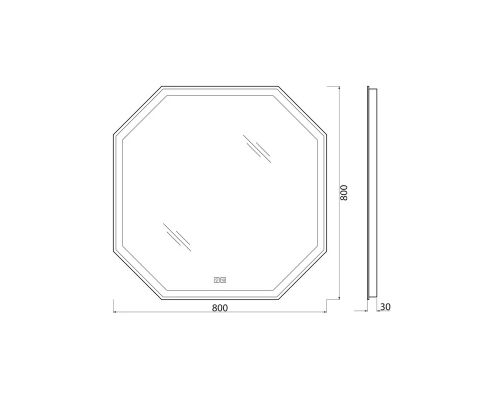 Зеркало BelBagno SPC-OTT-800-800-LED-TCH-WARM 80 см, светодиодная подсветка, с сенсорным выключателем, с подогревом