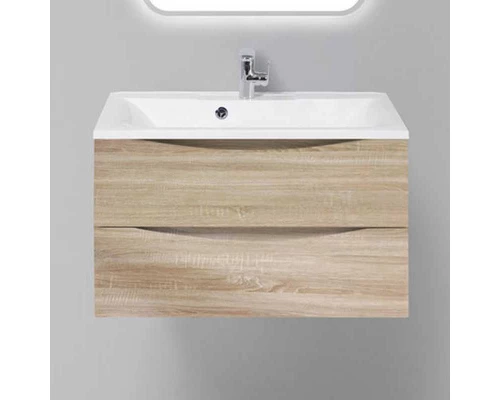 Тумба под раковину BelBagno Marino MARINO-800-2C-SO-WO-P 80 см, подвесная, цвет белый дуб (rovere bianco)