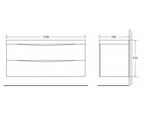 Тумба под раковину BelBagno Marino MARINO-1200-2C-SO-RN-P, 120 х 45 х 55 см, Rovere Nature - светло-коричневый