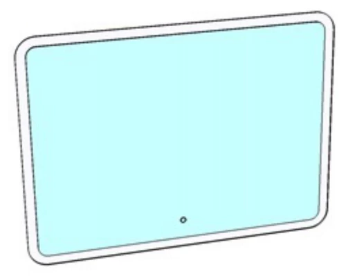 Зеркало Corozo Альбано, 90 х 70 см, LED-подсветка, сенсор, подвесное, цвет белый, SD-00000918