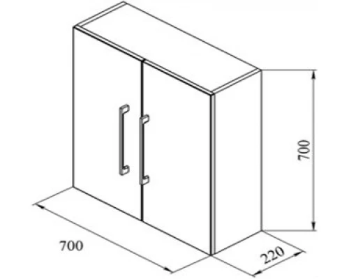 Шкаф подвесной De Aqua Трио Люкс 185075