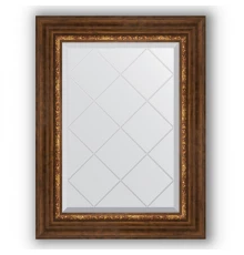 Зеркало с гравировкой в багетной раме Evoform Exclusive-G BY 4019, 56 x 74 см, римская бронза