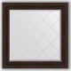 Зеркало с гравировкой в багетной раме Evoform Exclusive-G BY 4334 89 x 89 см, темный прованс