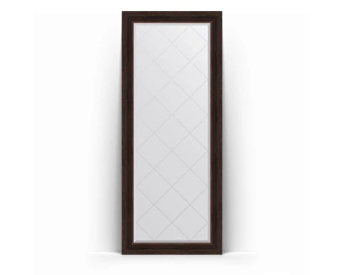 Зеркало с гравировкой в багетной раме Evoform Exclusive-G Floor BY 6330, 84 x 204 см, темный прованс