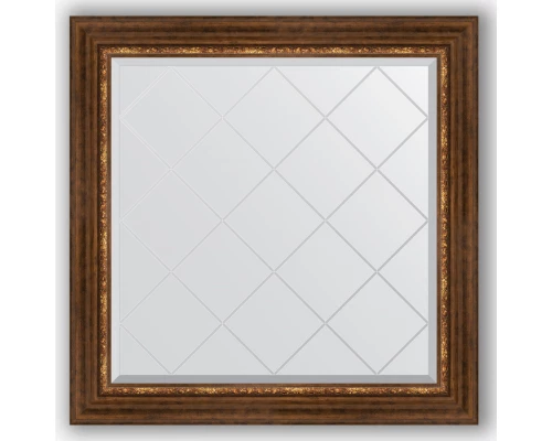 Зеркало с гравировкой в багетной раме Evoform Exclusive-G BY 4320 86 x 86 см, римская бронза