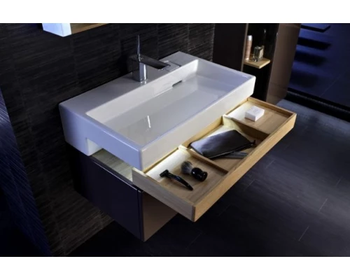 Тумба под раковину Jacob Delafon Terrace 60 см, EB1185-274, черный лак, подвесная