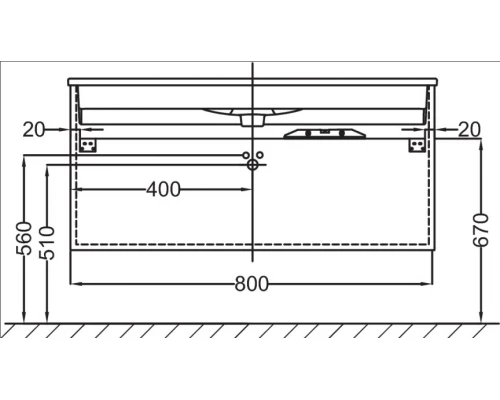 Тумба под раковину Jacob Delafon Vox 80 см, EB2078-R1-E16, ореховое дерево